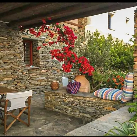 Andros -stone House With Shared Pool & Seaview Aprovaton